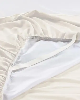 19 Momme Silk Bedskirt Wrap Around Ruffled Bed Skirt with Adjustable Elastic Belt Queen King and C-King