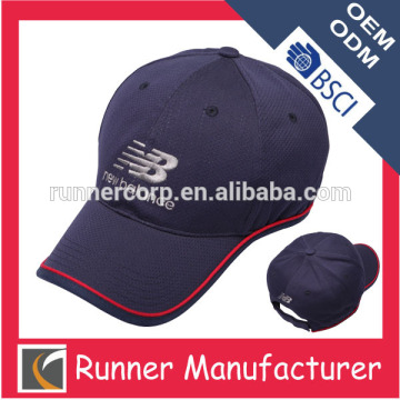 6 panels embroidery design adjust blue full mesh cap