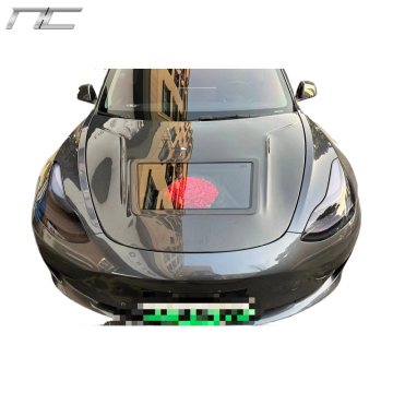 Fibra de carbono Carrera de vidrio Cubra de cubierta para Tesla Model 3