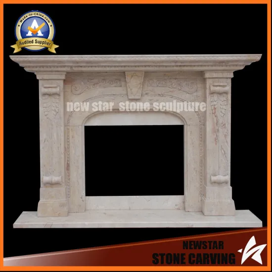 Stone Carving Marble Fireplace Surround Freestanding Fireplace Mantel
