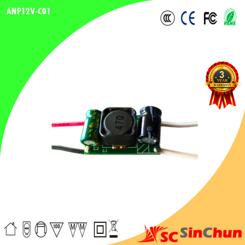 High Quality Sinchun 600mA DC-DC Converter / DC-DC Step-up LED Driver 1-3*3W Constant Current Anp12V-C01