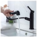 Stainless-steel matte black Bathroom Pull Out Basin Faucets