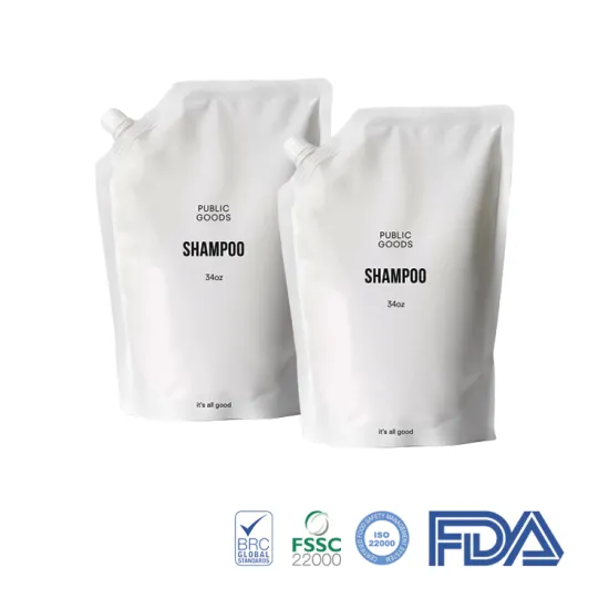 Custom Laminated Material Spout Bag For 34oz Shampoo