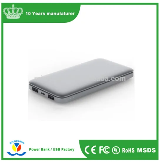 Dual USB ultra-thin portable aluminium alloy Power Bank 10000 mAh for smart phones