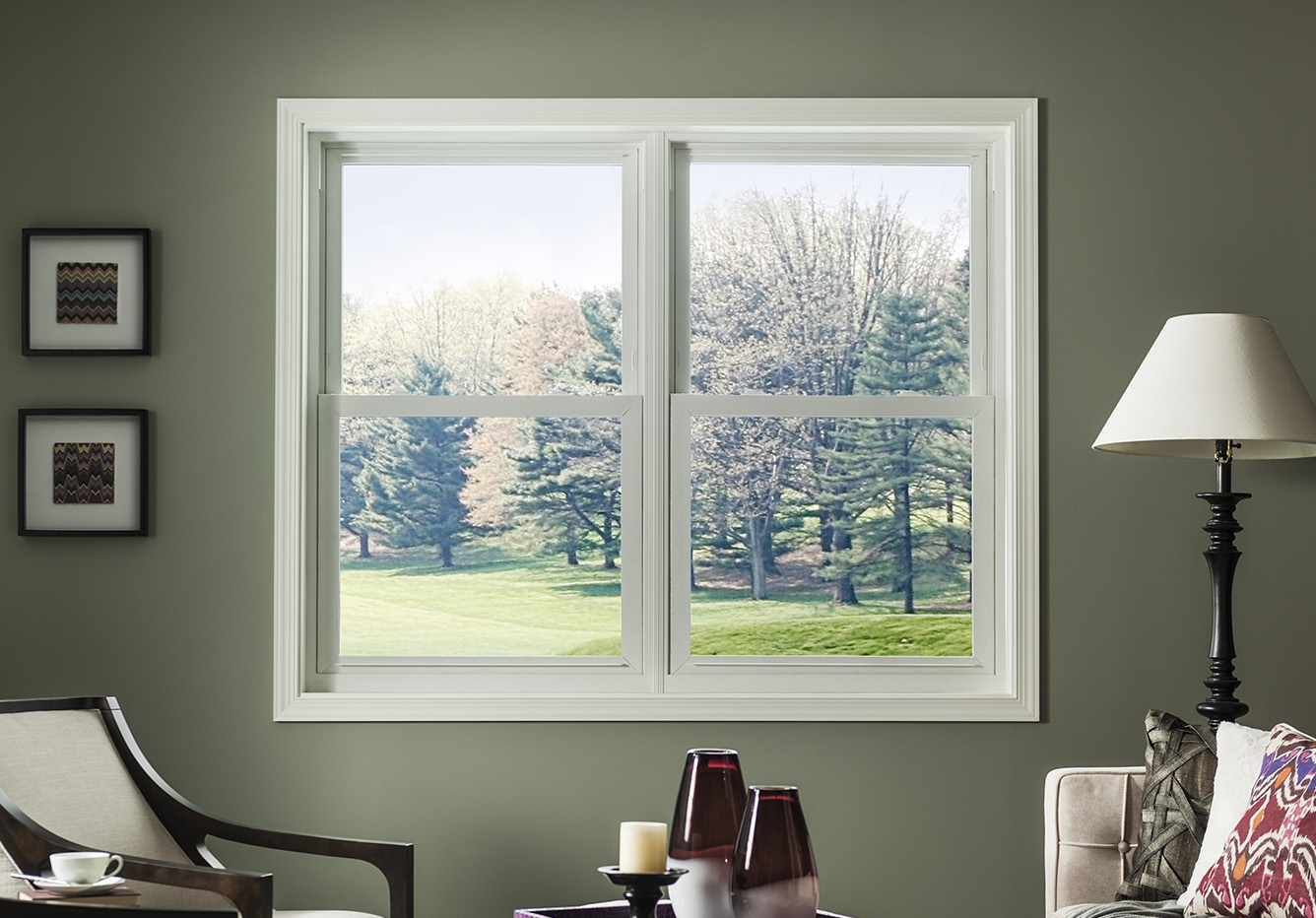 vinyl double hung window