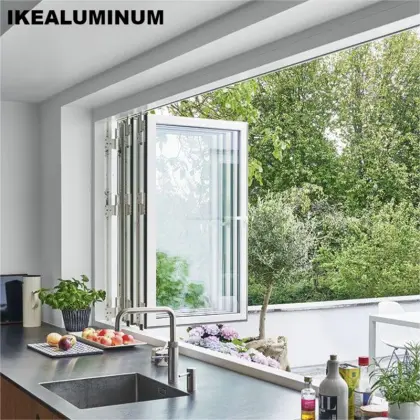 Ikealuminum 2024 Aluminum Balcony Folding Windows and Doors