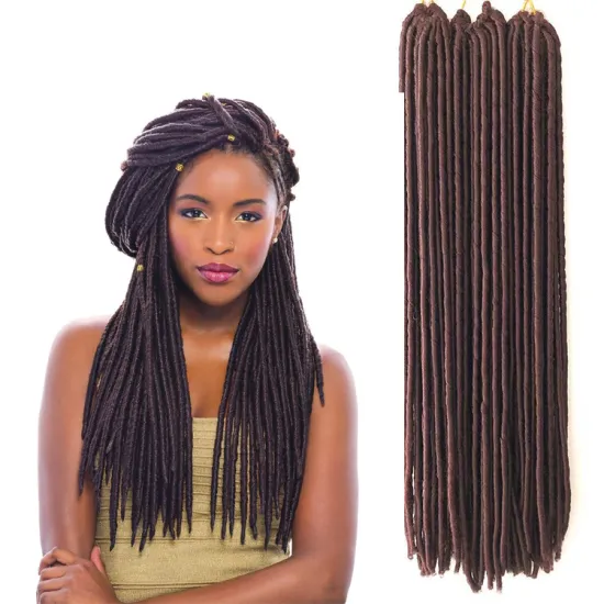 Faux locs crochet hair straight gypsy Afro Hairstyle Synthetic Hair Weft Nu Locs silky straight Locs Hair Extension dreadlocs