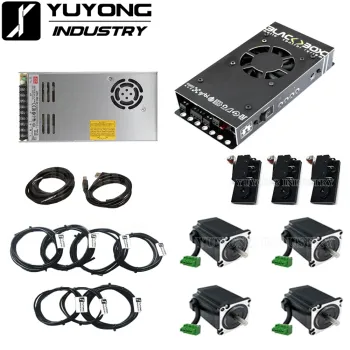 BlackBox Controller Bundle with 4pcs 2.45N.m Motors for QueenBee / WorkBee Engraving Milling Machine Desktop DIY CNC Milling Kit