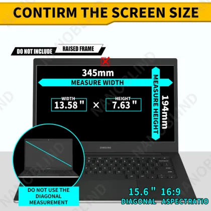 NANOBLIND 15.6 Inch Universal Laptop Monitor with Privacy Screen for Asus/Acer/Lenovo