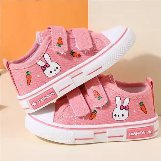 Cute Pink Canvas Shoes: The Latest Trendy Casual Footwear for Kids