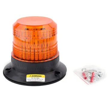 Amber LED Forklift Beacon - Safety Warning Strobe Light for Vehicles