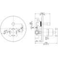 Cross Handle Shower Mixer with Diverter