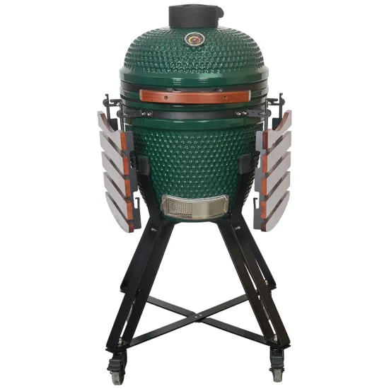 SEB KAMADO 18 INCH Dark Green Keramik Grill Customizable Egg Smoker Grill Charcoal Barbecue Kamado