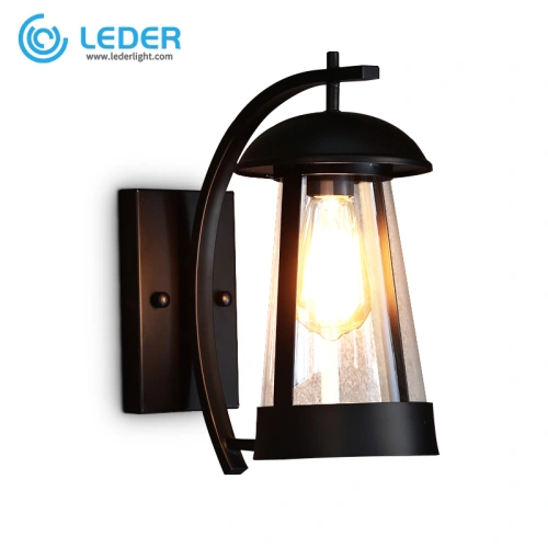 LEDER Swarte Outdoor Wall Lamps Fabrikant fan Sina