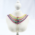 Ensemble de collier en verre arc-en-ciel