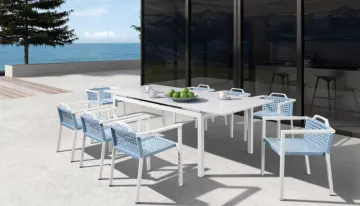 White Garden PE Wicker Beach Chair