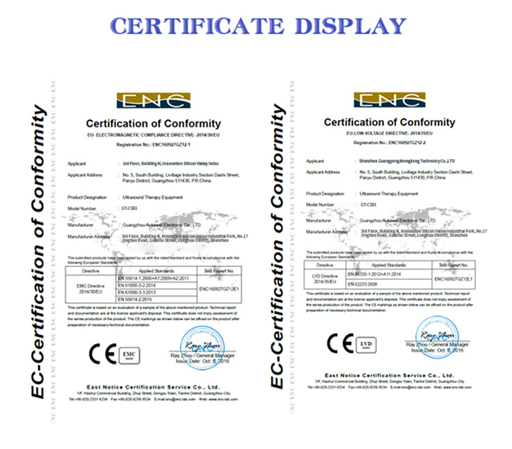 CE Certificate Customize Ultrasonic physiotherapy machine