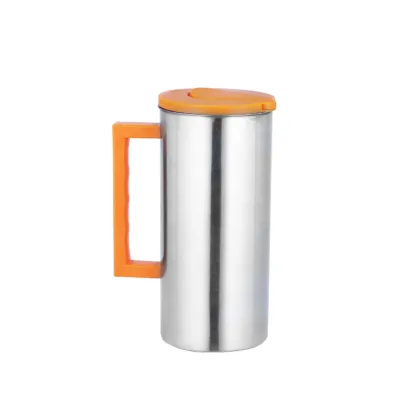 High Quality Stainless Steel Cold Water Kettle 1.6L Travel Tea Kettle with Colorful Lid