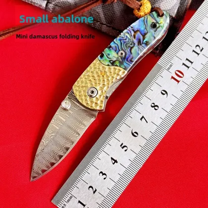 High Hardness Multifunctional Damascus Foldable Knife