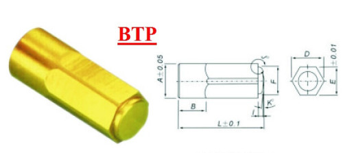 Cliente diseño Titanium capa del carburo de tungsteno forja fría barra (BTP-R226)