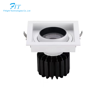 Square Bright Recessed White/Black LED Dimmable Downlight COB LED Spot Light
