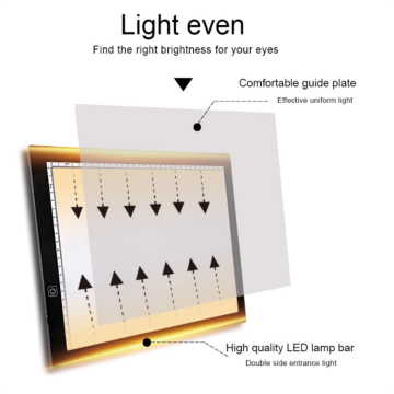 Caixa de luz LED com brilho regulável suron com USB