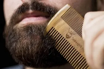 Handmade Wooden Vinnie Beard Comb for Beard and Mustache Care