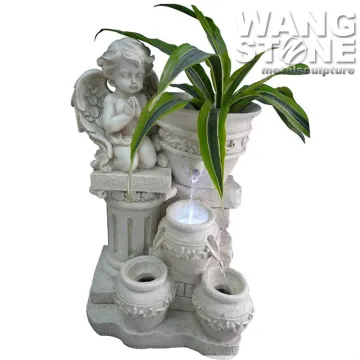 Praying Angel Indoor Marble Water Fountain For Sale