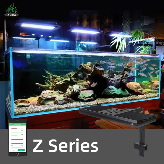 Full Spectrum APP Control Sunrise and Sunset Bracket Height Adjustable Mobile Chichiros Aquarium Lamp - WEEKAQUA Z400Pro