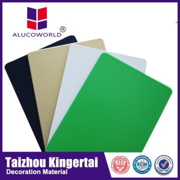 Alucoworld 4mm colorful pvdf coated exterior wall cladding plastic aluminium composite panel