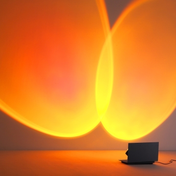 Modern 2*6W LED Spotlights - Round Surface Decorative Sunset Table Lamp