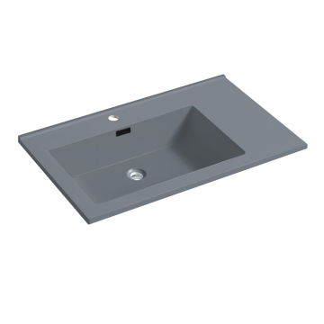 Luxury Hotel Solid Artificial Stone Bathroom Sink Cabinet Wash Basin Resin Sink