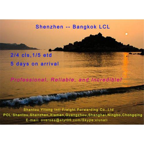 LCL Consolidation Shipping from Shenzhen to Bangkok