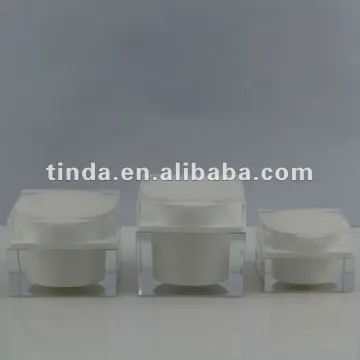 square white cosmetic cream acrylic skin care cream plastic jar
