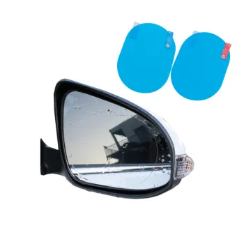2 Pcs 150mmx100mm Car Waterproof Anti-Fog Rear View Mirror Film - Rainproof and Water Resistant