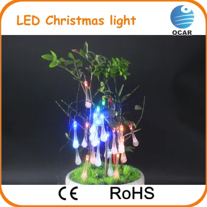 waterproof holiday lighting led rain drop string light