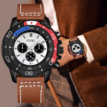 WJ-11425 Wholesale Popular Business Fashion Causal Leather Men's Quartz Watches
