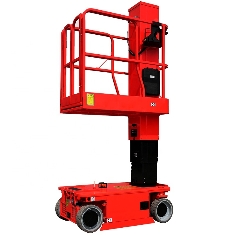 Single Mast Aluminum Vertical Lift Mobile Telescopic Lift Platform