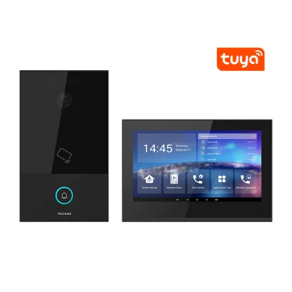 Metal Ring Doorbell Intercom with IR Night Vision Camera - 2 Way WiFi Intercom System