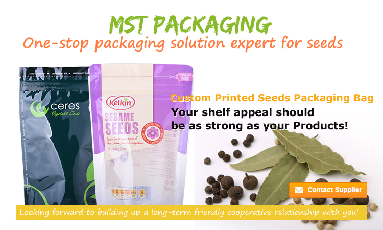  kraft paper vegetables zip lock seed packaging bags