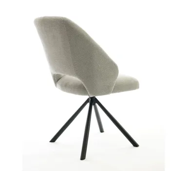 Modern Nordic Dinning Furniture: Metal Leg Upholstered Chairs with Teddy Fabric for Dining Room and Restaurants