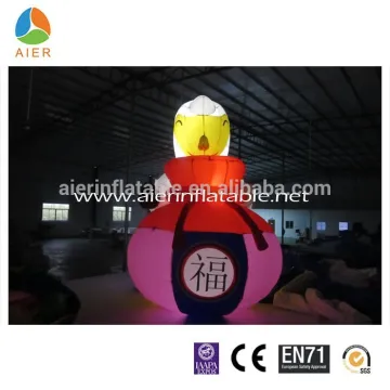 China hot inflatable sheep cartoon with Led light for advertising