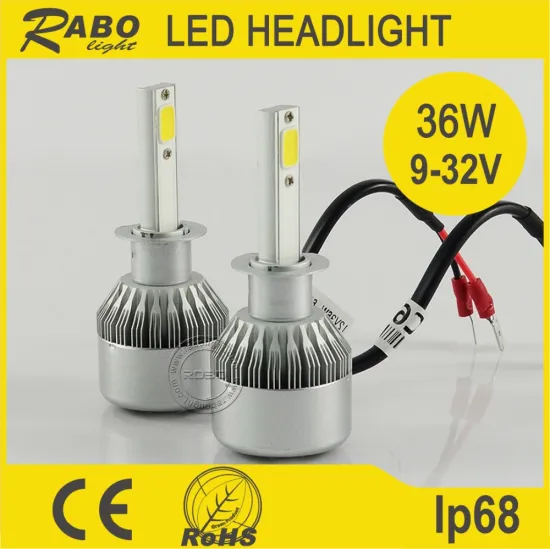 2016 Auto parts accessories headlight 3600lm h4 12v led headlight kit for car