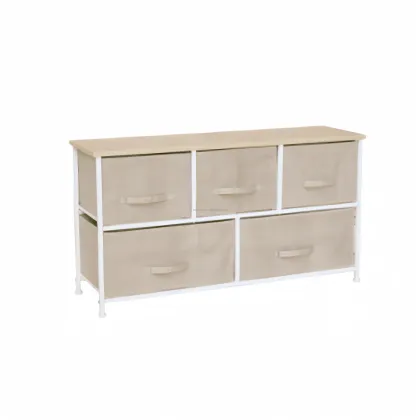 Sturdy Fabric Dresser with 4 Storage Drawers