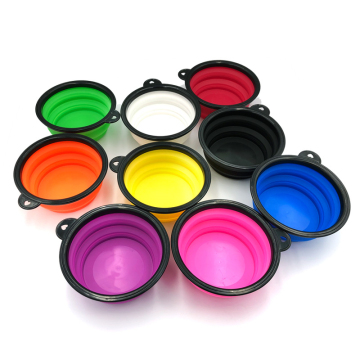 Großhandel Custom Logo Outdoor Food Water Plate Travel Klapperne Silikonhundschüssel