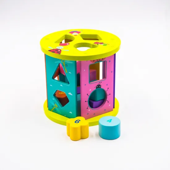 2024 New Wooden Animal Design Puzzle Wheel Toy: An Enriching Geometric Matching Building Block for Children