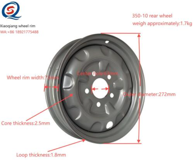 Accesorios de triciclo de motos eléctricos de rueda trasera Fulla de borde