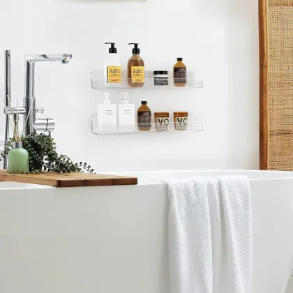 Transparent Wall Storage Rack Acrylic Spice Rack