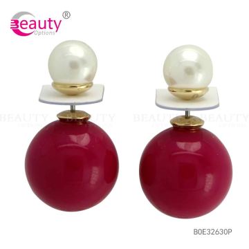 Wholesale Colorful Wholesale Earrings Double Side Fashion Pearl Stud Earrings