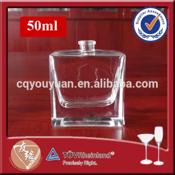 High white glass square perfume glass bottle 50ml
